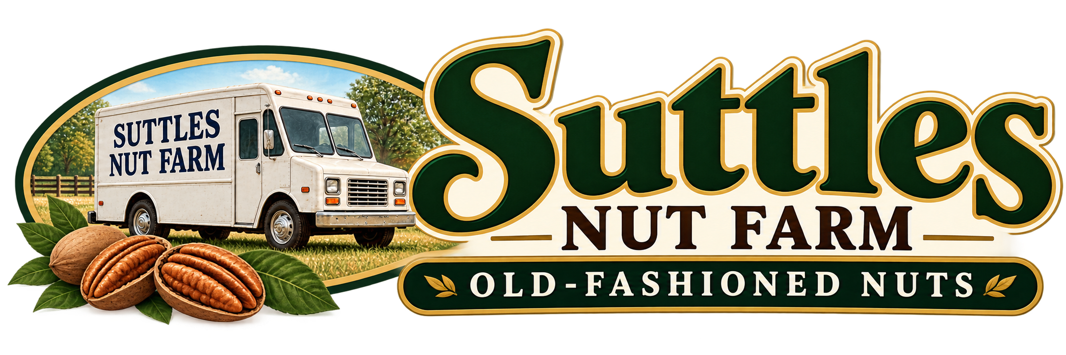 Find The Pecan Truck suttles nut farm vintage truck logo